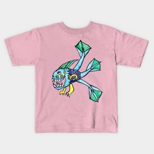 here comes the fish monster Kids T-Shirt